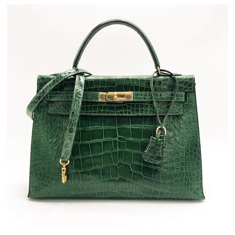 hermes green alligator bag